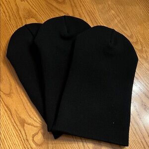 NWOT Black Knit Stocking Hat - Set Of 3